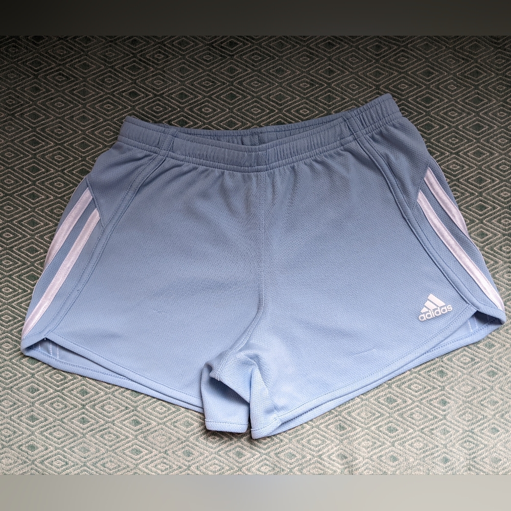 Adidas Girls Powder Blue Shorts